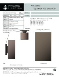 SQ-ARM-DN-9LED-9ORB-CFA-20-60BRZ